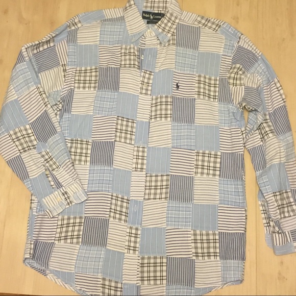 Polo Ralph Lauren Other - Polo RL Patchwork Mens button shirt long sleeve